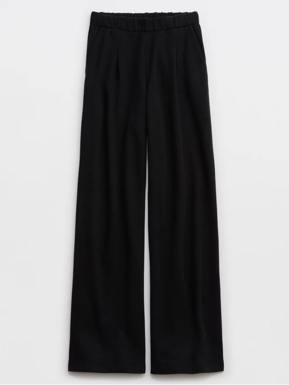NWT Aerie New Heights Fleece Trouser in Black Size Medium Regular - Picture 4 of 13
